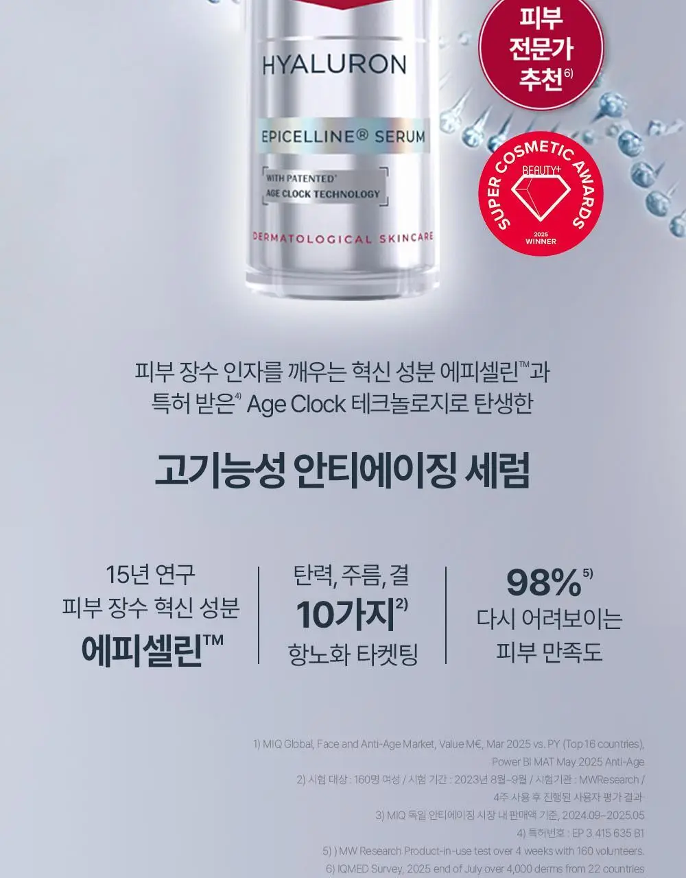 [5월 올영픽/1등 세럼] 유세린 하이알루론 에피셀린 세럼 30ml 기획 (+에피셀린 세럼 7ml*2) 상세페이지 3